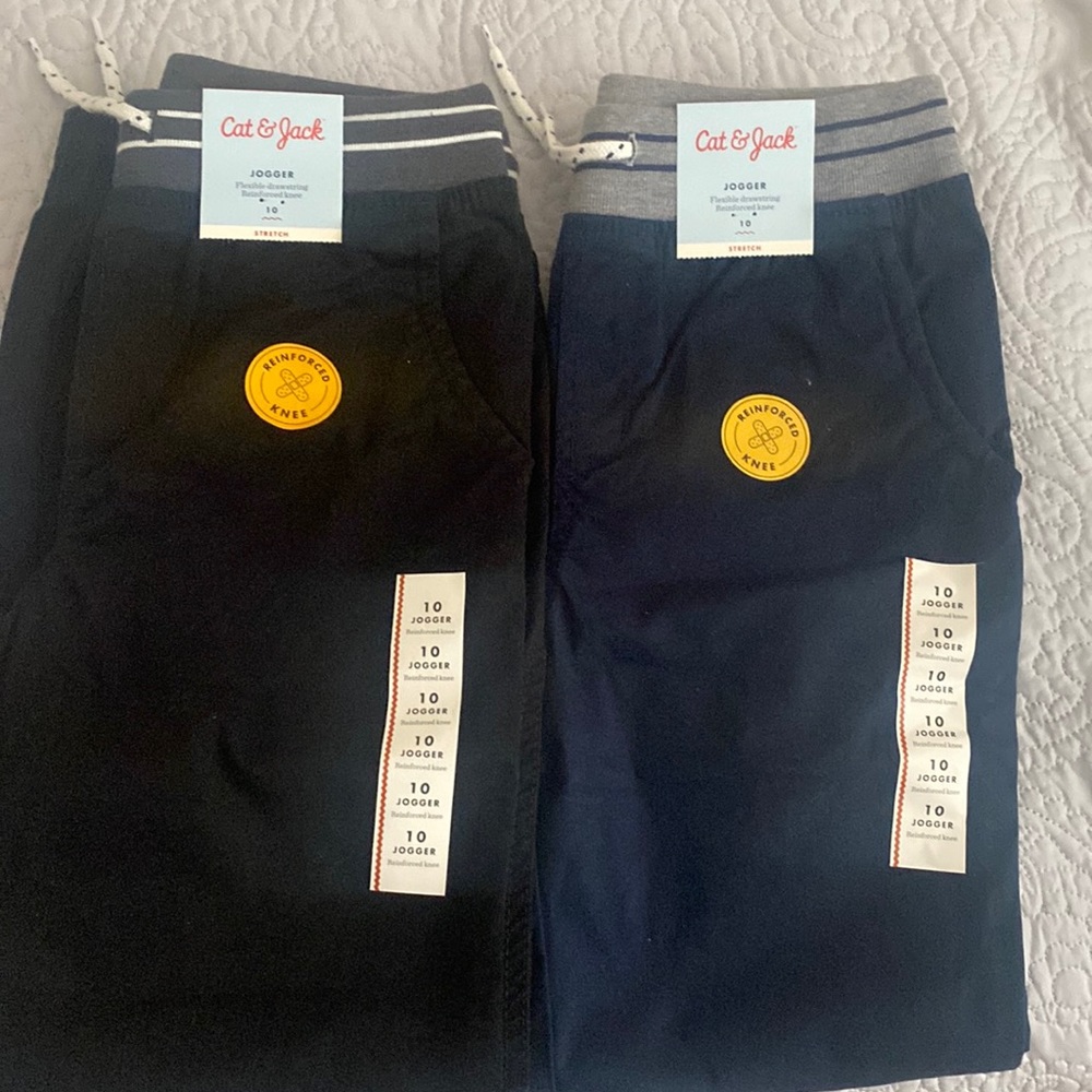 NWT boys Cat and Jack drawstring jogger size 10